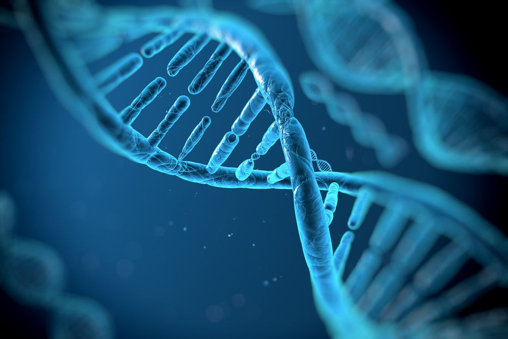 Hélice de DNA no mapeamento genético